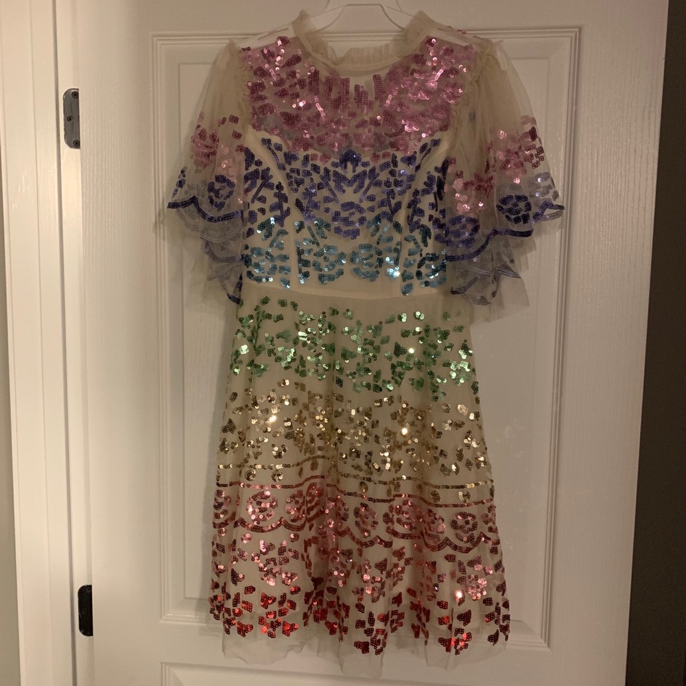 Colorful sequin dress - size 4 (small)